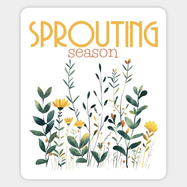 Sprouting season spring time Magnet by StepInSky